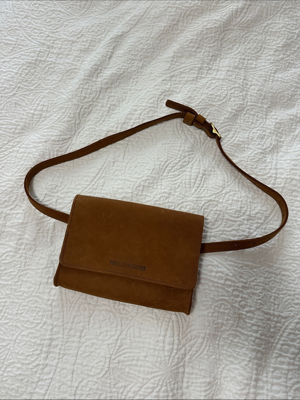 Portland Leather Tan Leather Crossbody Belt Bag Fanny